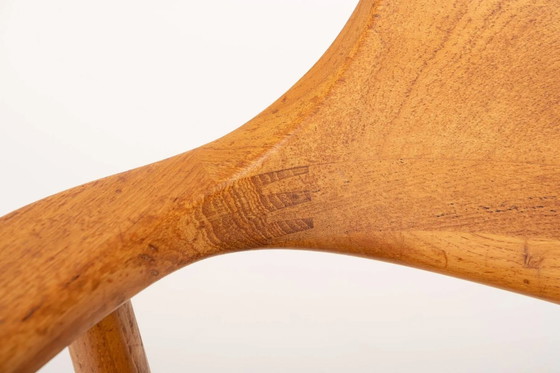 Vintage fauteuil van Høng Stolefabrik, jaren 60 – Bureaustoelen, Leather, Wood, Scandinavian (photo 8 of 10)