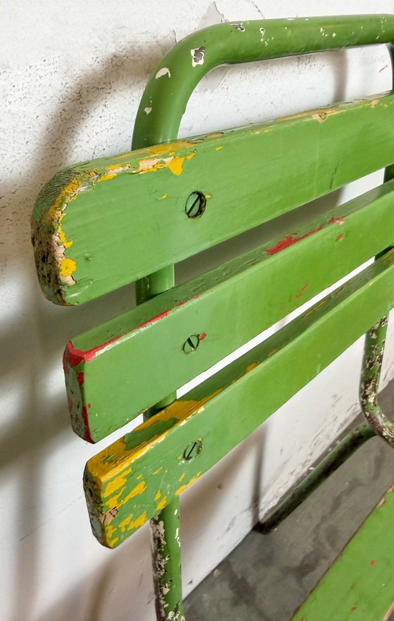 Image 1 of Vintage groene industriële stoel, jaren 60