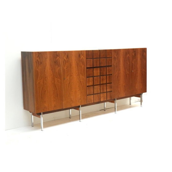 Image 1 of Uniek vintage design dressoir van palissander met bargedeelte uit de jaren ’60