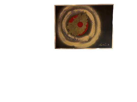 Image 1 of Abstraktes Werk aus den 1970er Jahren von Sage Vernis alias Gino Falzon