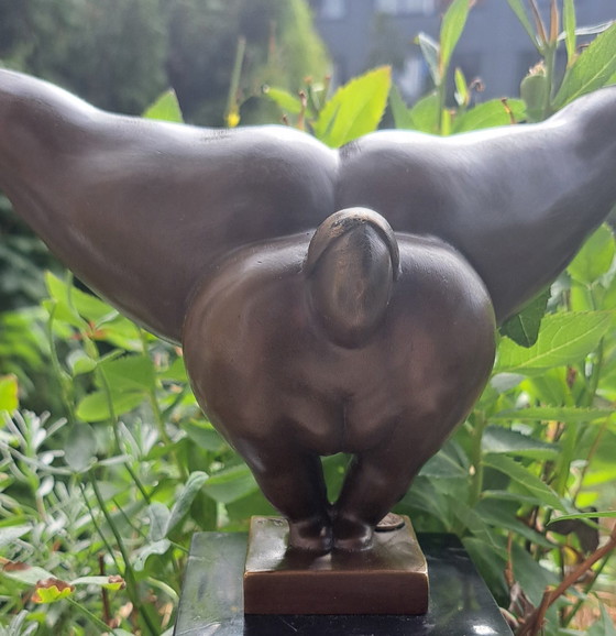 Handstand, A Bronze Statue of a Lady in Botero Style – Sculpture (photo 5 of 10)