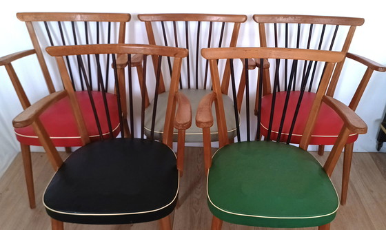 Image 1 of Fünf Esszimmerstühle Fifties