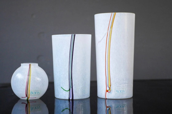 Image 1 of Glass vases by Vallien for Kosta Boda, set of 3