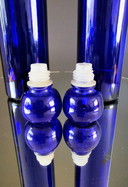 Kobalt glazen waterflessen/karaffen