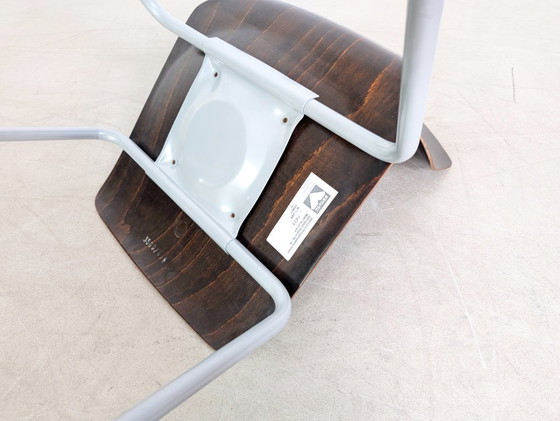 Image 1 of Conjunto original de 6 sillas de madera pavimentadas de mediados de siglo de Adam Stegner, silla ASS