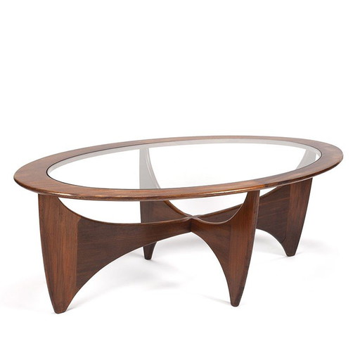 Mesa de centro ovalada Astro de G-Plan – salontafels, Glass, Wood