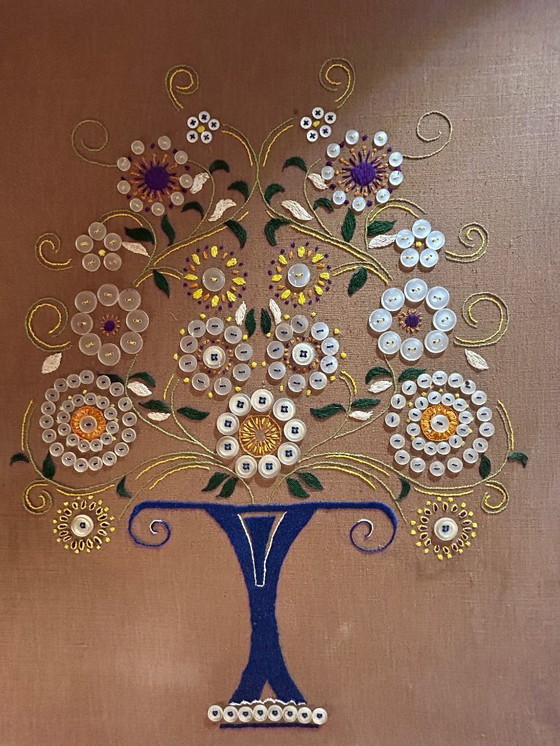 Image 1 of geborduurde afbeelding 1970