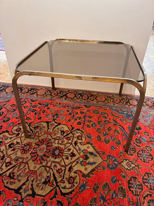 Salontafel of bijzettafel van rookglas en verchroomd metaal – Metal (photo 2 of 8)