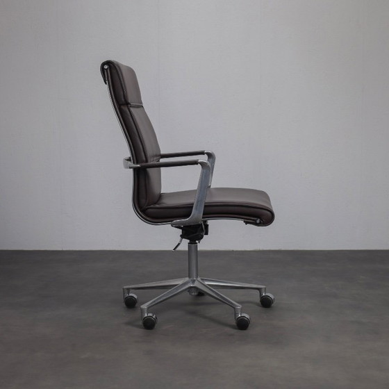 Image 1 of Una Leather Office Chair by ICF, Italy, 1990s