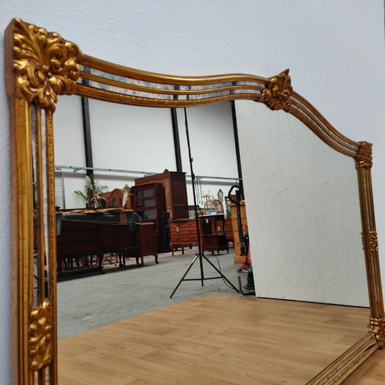 Image 1 of Miroir de cheminée DeKnudt style Hollywood Regency, taille XXL