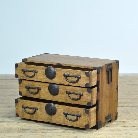 Japanese Tansu chest of drawers, circa 1870, Iron, Wood, Black (photo 4 of 12)