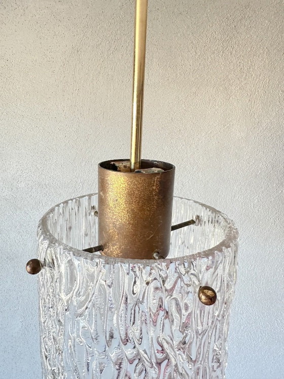 Lampada a sospensione vintage Kalmar – Lampade a sospensione, Vetro, Ottone (photo 4 of 12)