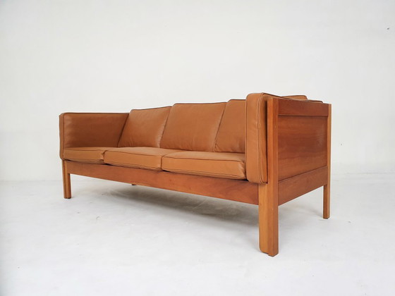 Image 1 of Borge Mogensen per il divano Fredericia "2343" in pelle cognac, Danimarca anni '60