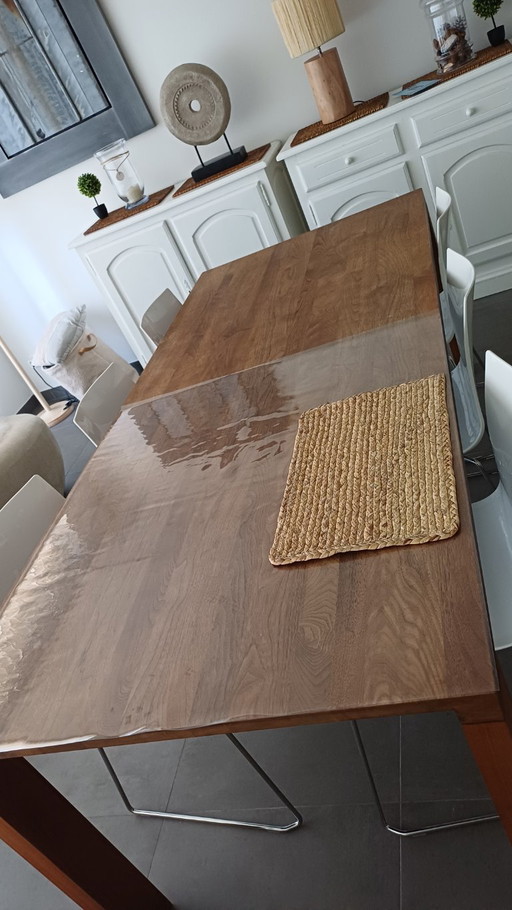 Eettafel 2m10 op 90cm 