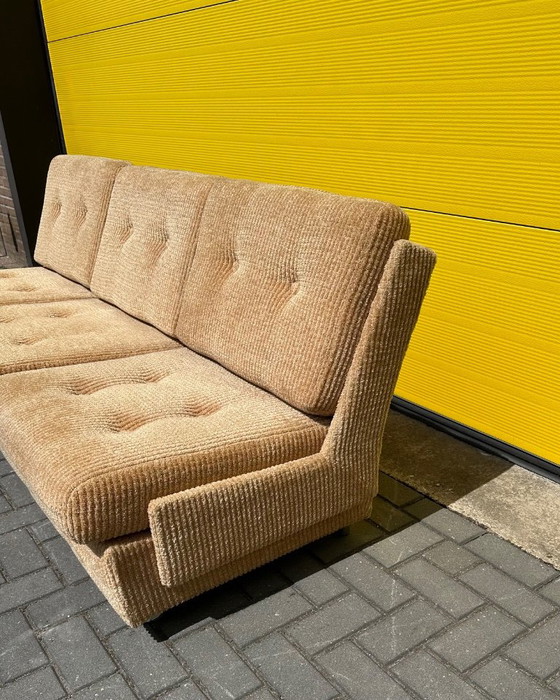 Vintage beige corduroy modular sofa – 70s – Velvet (photo 3 of 18)