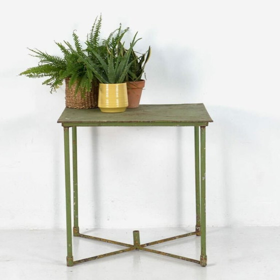 Groene Vintage Tuintafel (Frankrijk, c.1950) #6 – Iron (photo 13 of 15)