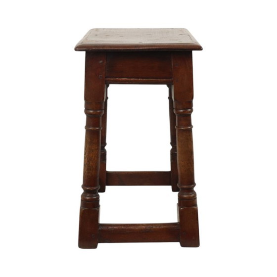 Tabouret ancien en chêne massif, style anglais, XIXe siècle – Wood, Vintage (photo 6 of 19)