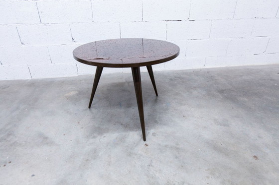 Image 1 of Tripod coffee table, 1960s, varnished mahogany