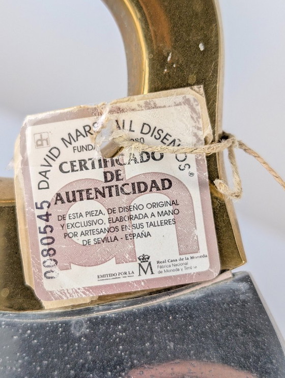 Image 1 of Porte-bûches en aluminium et laiton de David Marshall, Espagne, années 1980