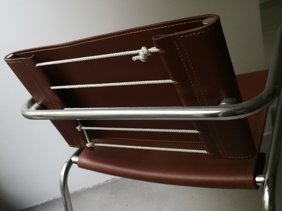 Pair of TBA chairs by Christophe Gevers - re-edition by BE-Classics – Dining chairs, Metal, Leather (photo 15 of 16)