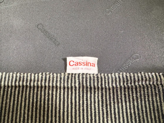 Image 1 of 2x Cassina Maralunga armchair Vico Magistretti fabric green corduroy velvet