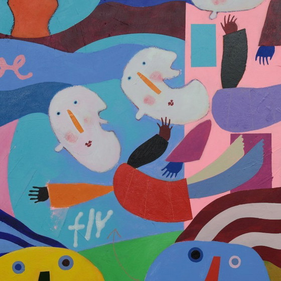 Image 1 of Wouter Stips “Inspiration” Colorful Contemporary Figurative Painting 2000s