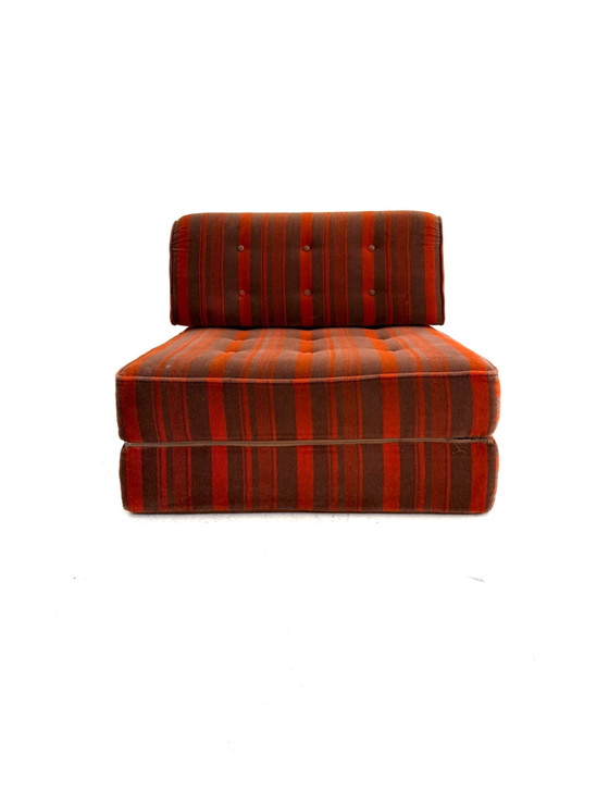 Vintage sleeper armchair, Germany ‘80s – Textile (photo 2 of 8)