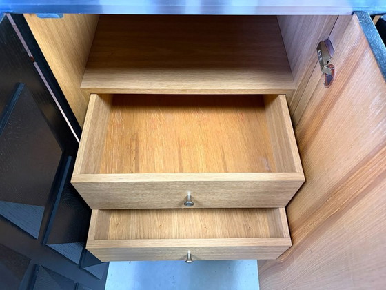 Vintage Wooden Brutalist Credenza, 1970s – Sideboard, Metal (photo 4 of 9)