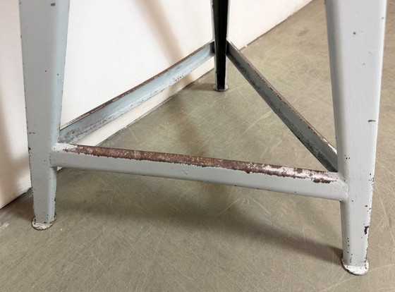 Image 1 of Grey Industrial Workshop Stool, 1960s