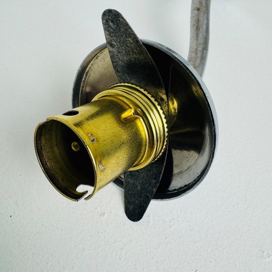 Image 1 of ANCIENNE APPLIQUE METAL ET VERRE vintage 1950