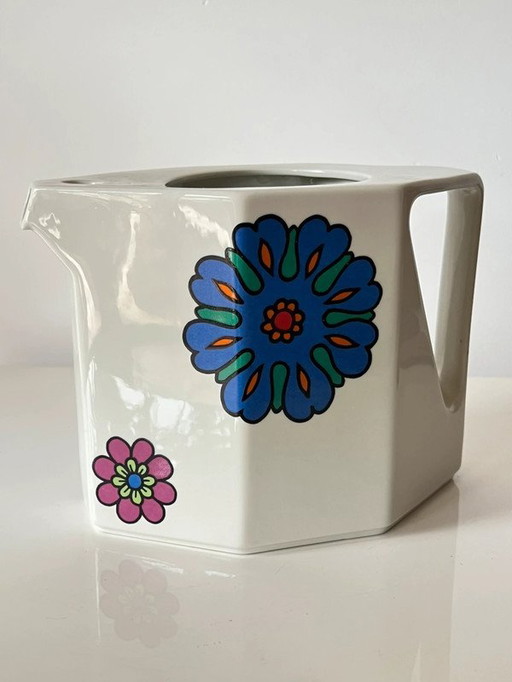 Pichet/Carafe vintage style Villeroy & Boch Acapulco – porcelaine florale années 70