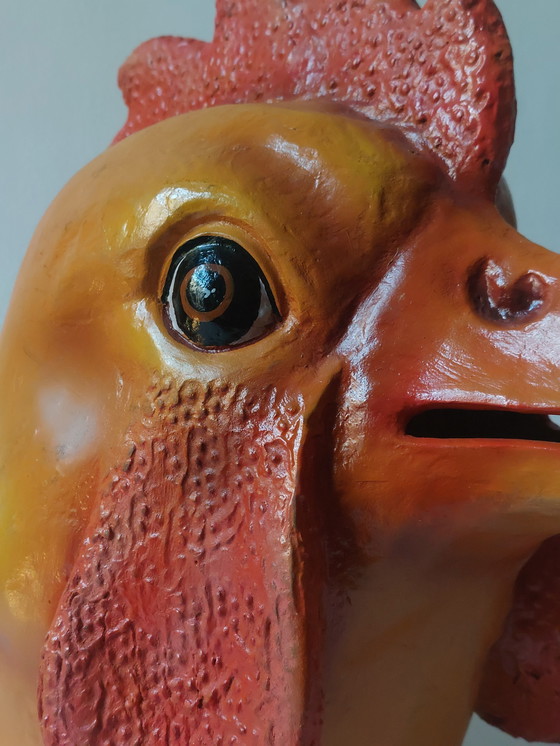 Image 1 of Old theater mask, children's papier-mâché, prop, chicken