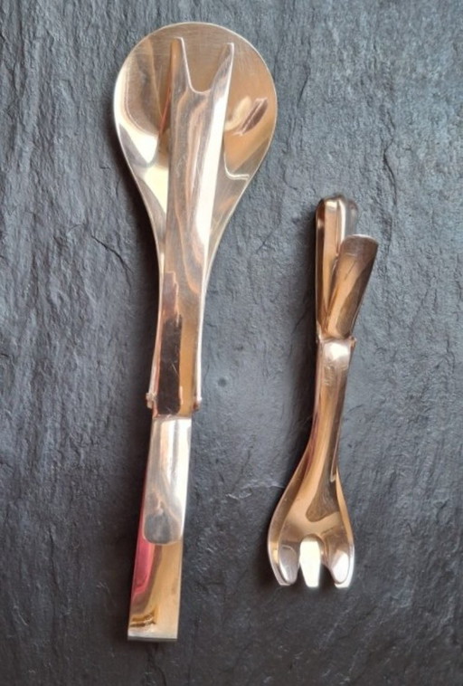 Pinces de service vintage – Métal argenté – Gulden