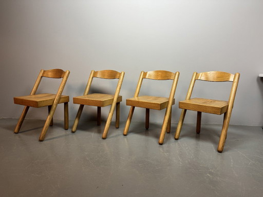 Sedie da pranzo brutaliste di metà secolo di Pamio & Toso per Stilwood, set di 4. Italia, 1972