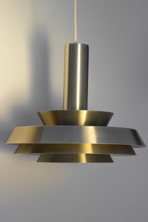 Deense aluminium hanglamp van Lyskaer Belysning, jaren 70