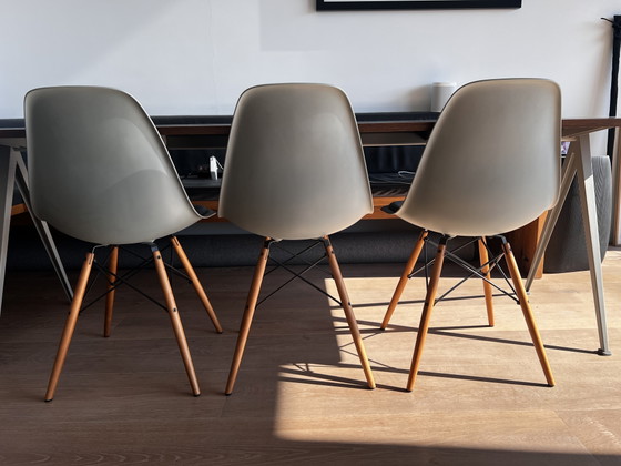 3 Vitra DSW-stoelen – Eetkamerstoelen, Metal, Plastic (photo 3 of 15)