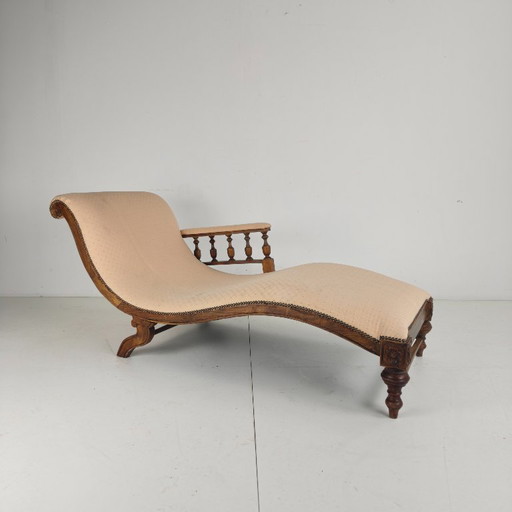 Chaise longue / divano letto antico della fine del XIX secolo - Inghilterra