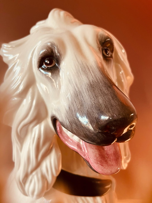 Cane in ceramica italiano, altezza circa 70 cm