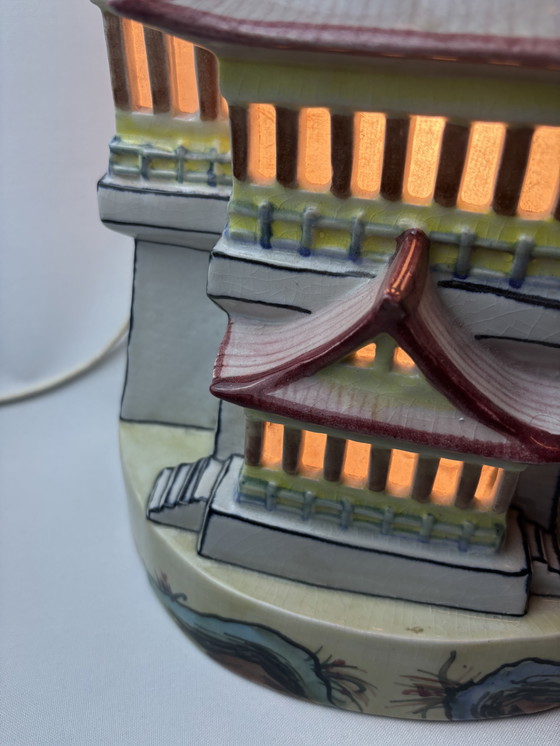 Image 1 of Einzigartige antike Palastlampe aus Taiwan (Republik China) – Keramik-Wand- und Tischobjekt – ca. 1960