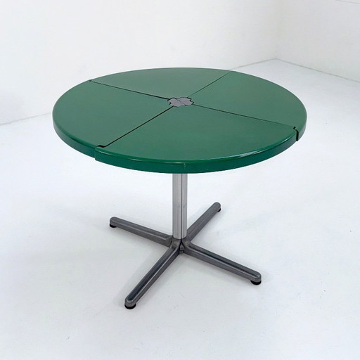 Green Plana Folding Table by Giancarlo Piretti for Castelli, 1970s
