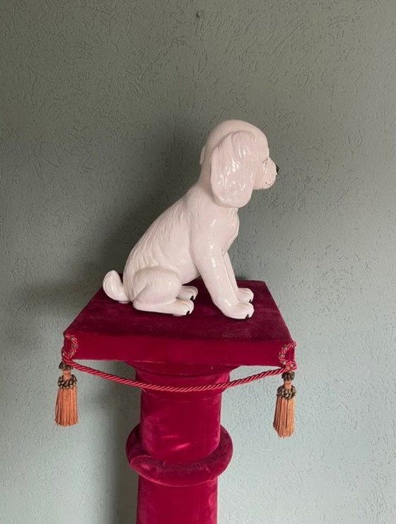 Image 1 of Italian 1970s Ceramic Spaniel Figurine