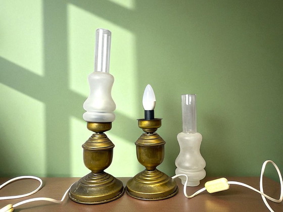 Image 1 of Paar Portugese messing tafellamellen