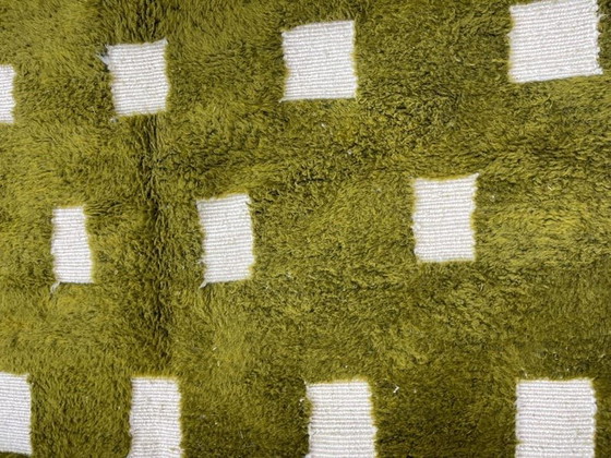 Tapis En Laine Pure Naturelle Vert Et Blanc Traditionnelle 200x300 Cm – Ahrend, Wool (photo 2 of 10)