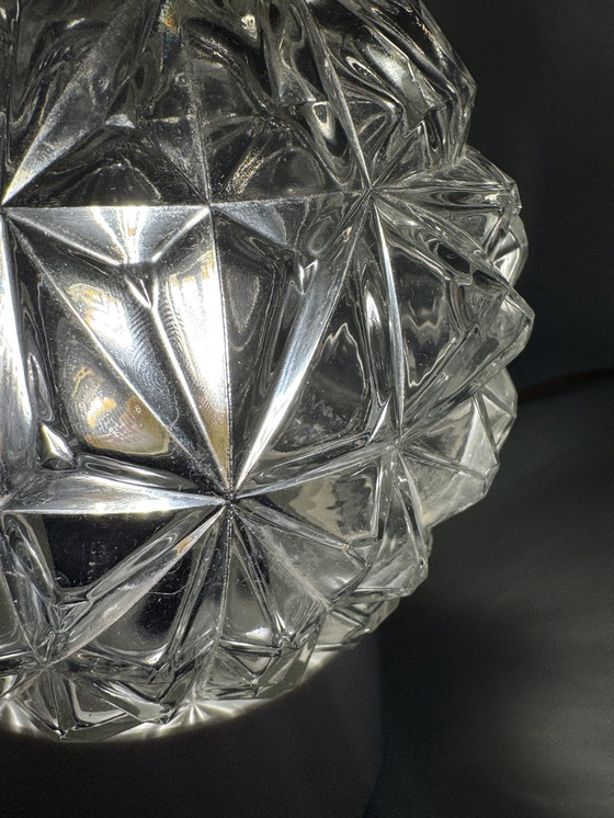 Image 1 of Clear glass lamp with beautiful pattern