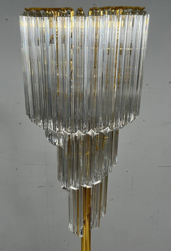 Image 1 of Large waterfall floor lamp/floor lamp by Novaresi, Murano glass, Italy, 1970s