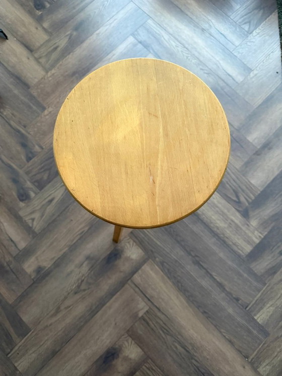 Image 1 of Studio stool wood/chrome