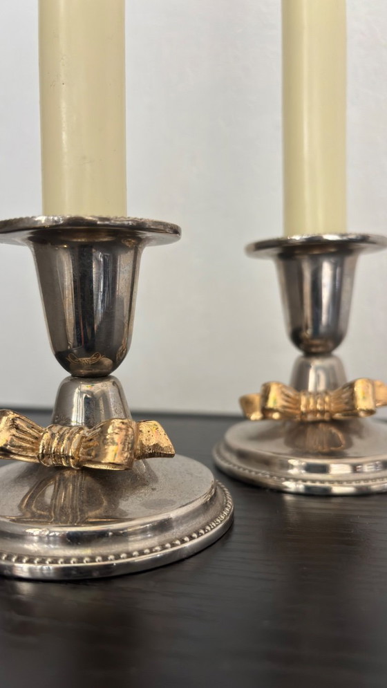 Image 1 of Candelieri vintage placcati in argento – set da 2