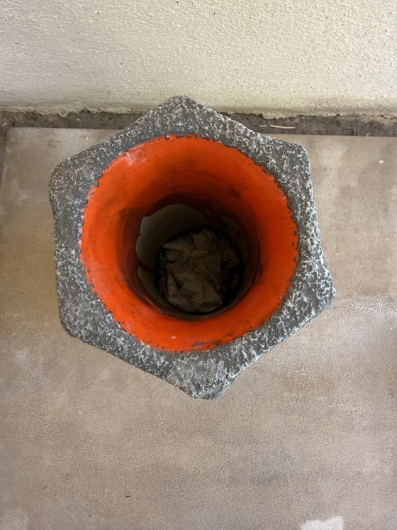 Image 1 of Textured vintage ceramic vase – Brutalist design from the 1970s