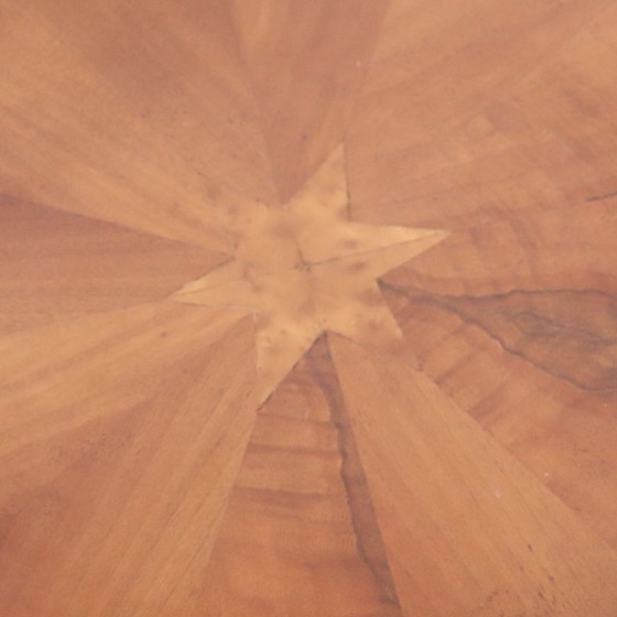 Image 1 of Vintage Pedestal Table in Walnut, Italy 1990s