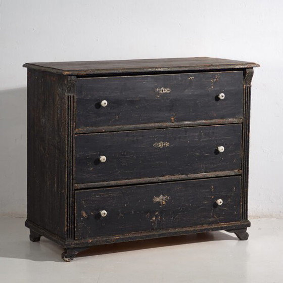 Antique chest of drawers with dark patina (c.1920) #58 (photo 5 of 40)